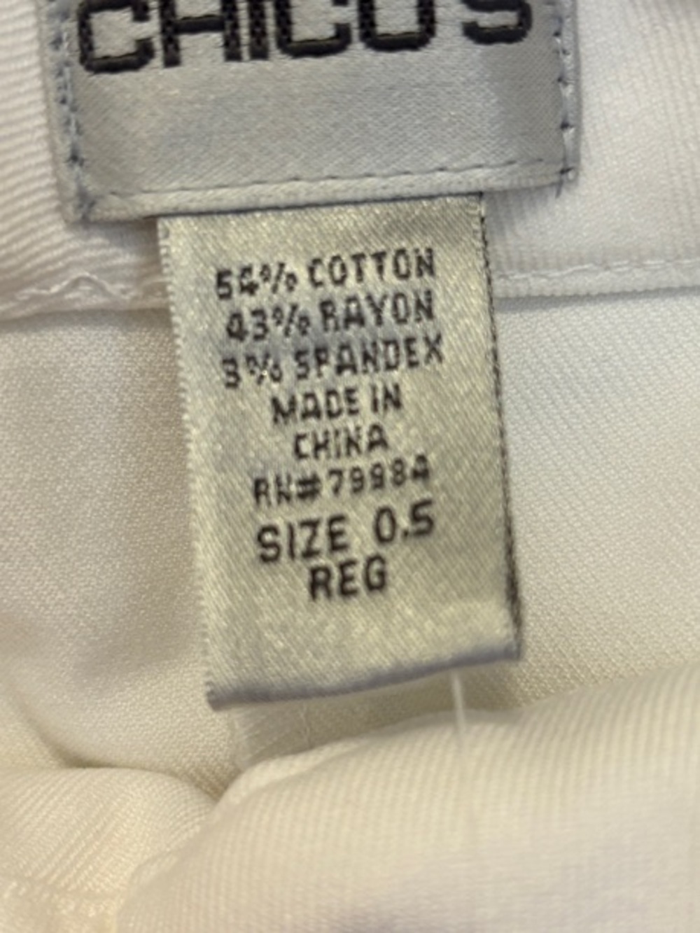 Chico's‎ White Straight-Leg Pants 0.5 - Picture 5 of 14
